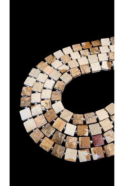 Dünya Doğal Taş 10 mm Channelled Jasper Stone String