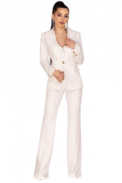 Atmosphere Fashion White flared pants