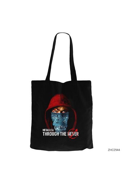 Z zepplin Metallica Trough the Never Black Zippered Cloth Bag Gabardine