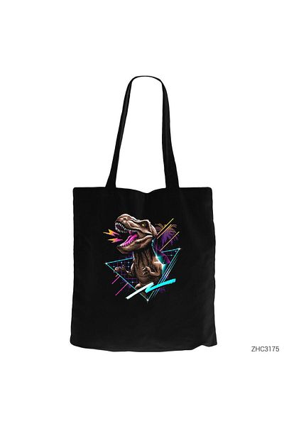 Z zepplin Geantă din pânză cu fermoar neagră Angry Trex Gabardine