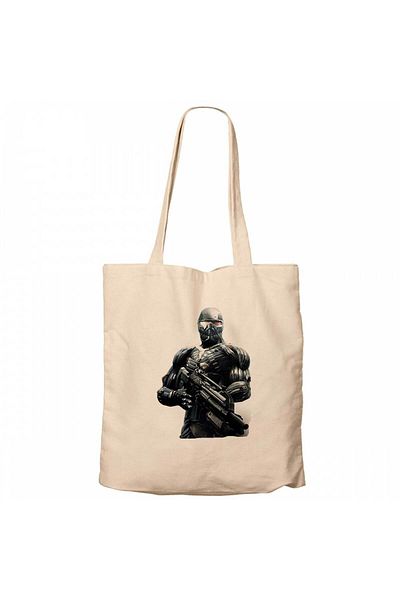 Z zepplin Geantă din pânză cu fermoar Crysis Black Fighter Cream Gabardine