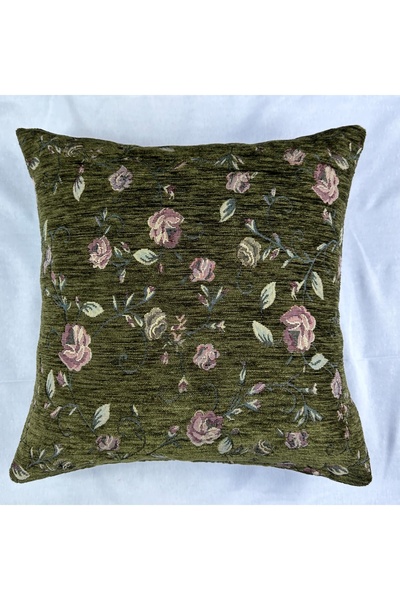 HHKARTS Flower Pattern Pillow Case Double Sided Tapestry Fabric Indoor Zippered Throw Pillow 4Pcs 40X40