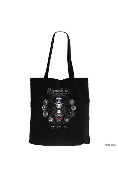 Z zepplin Symphony X Underworld Black Zippered Cloth Bag Gabardine