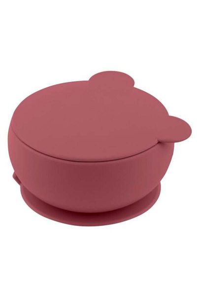 MBB ETİCARET OiOi Silicone Bowl with Lid Velvet Rose