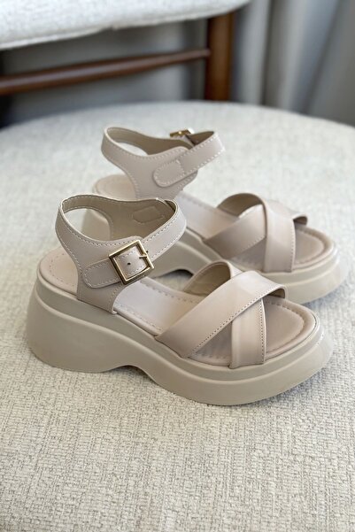 GOFFSHOES Women's Nikita Thick Soled Sandals - Skin Leather