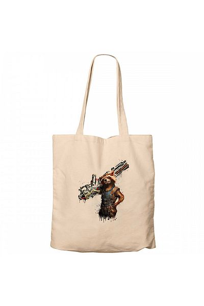 Z zepplin Rocket Raccoon Body Cream Geantă din pânză cu fermoar Gabardine