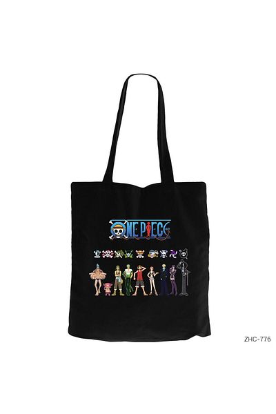 Z zepplin Geantă neagră din pânză cu fermoar One Piece Gabardine