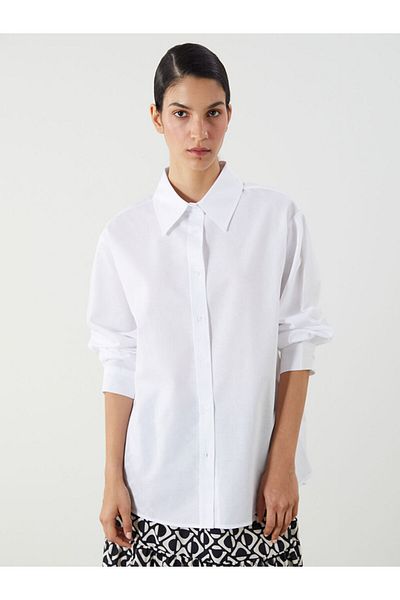 LC Waikiki New Season Oversize Poplin Women's Shirt Tunic - S5P267Z8