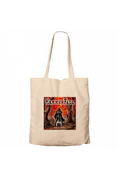 Z zepplin Hammerfall Glory to the Brave Cream Zippered Cloth Bag Gabardine