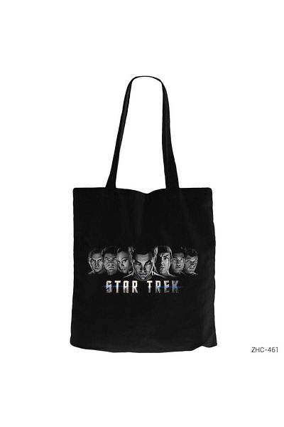 Z zepplin Star Trek Black Zippered Cloth Bag Gabardine