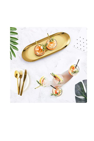 OEM Oval Tray, Gold, 23 cm