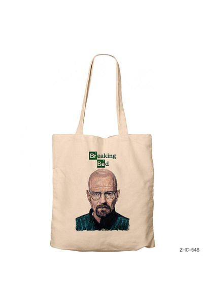 Z zepplin Breaking Bad Συμβουλευτείτε το όνομά μου Κρέμα υφασμάτινη τσάντα με φερμουάρ Gabardine