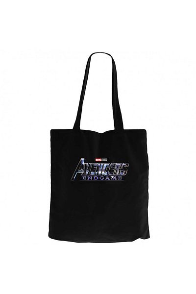 Z zepplin Avengers End Game Logo 2 Black Zipper Cloth Bag Gabardine