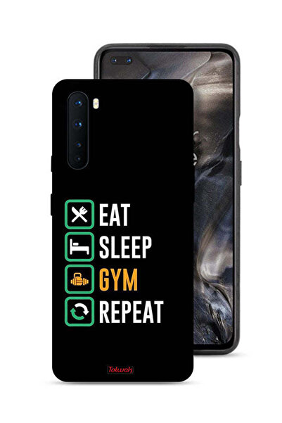 Tolwak غطاء حماية OnePlus Nord Eat Sleep Gym Repeat