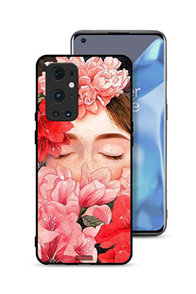 Tolwak غطاء حماية لهاتف OnePlus 9 Pro 5G، وجه فتاة مخفي في فن الزهور