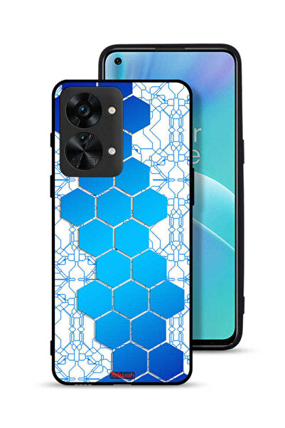 Tolwak غطاء حماية لهاتف OnePlus Nord 2T 5G بنمط شبكة أيقونات سداسية الشكل