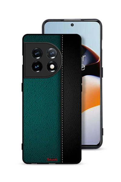 Tolwak غطاء حماية جلدي بنقشة جلد البقر لهاتف OnePlus 11 5G