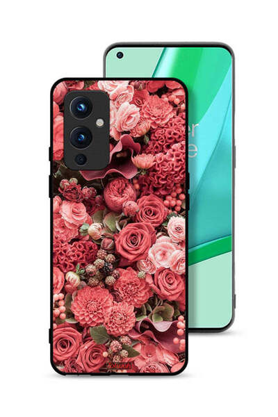 Tolwak غطاء حماية لهاتف OnePlus 9 5G بلون الخوخ والورود