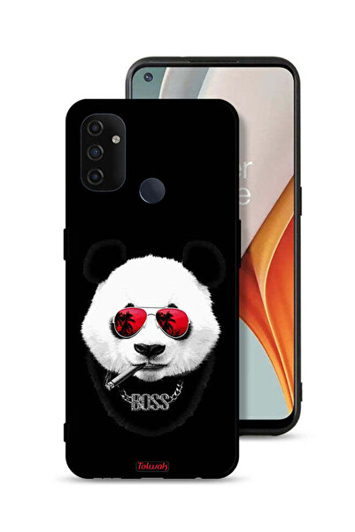 Tolwak غطاء حماية لهاتف OnePlus Nord N100 بتصميم Boss Panda