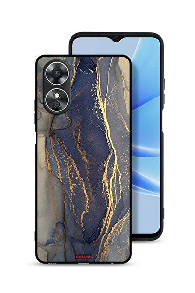 Tolwak غطاء حماية لهاتف Oppo A17 بنمط رخامي لامع