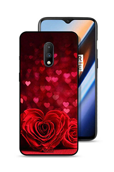 Tolwak غطاء حماية لهاتف OnePlus 7 بتصميم زهور على شكل قلب وفن تجريدي