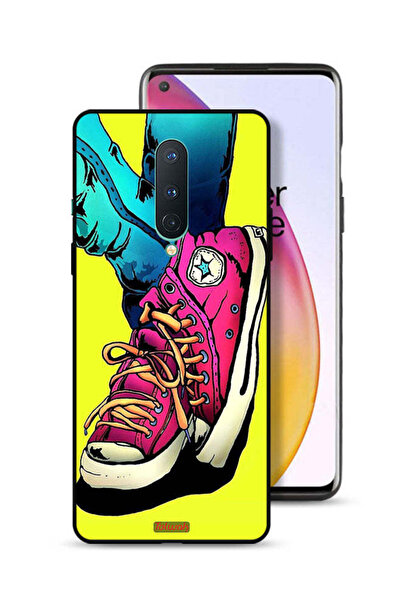 Tolwak OnePlus 8 Protective Case Cover Canva Shoes Art