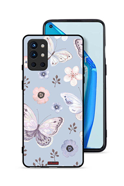 Tolwak OnePlus 9R 5G Protective Case Cover Butterflies And Flowers