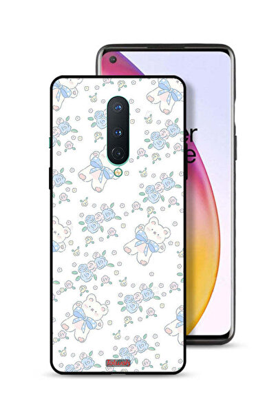 Tolwak غطاء حماية لهاتف OnePlus 8 مع أيقونة دب تيدي لطيف وزهور