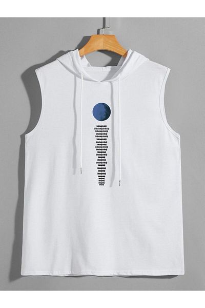 ACTIVE MODA Men's Gym Sports Singlet Printed the Happiness