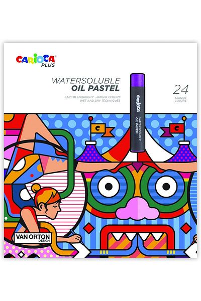 Mena Rise Şirinshop Plus Watersoluble Oil Pastels 24 Pack (Water Soluble) 1108107