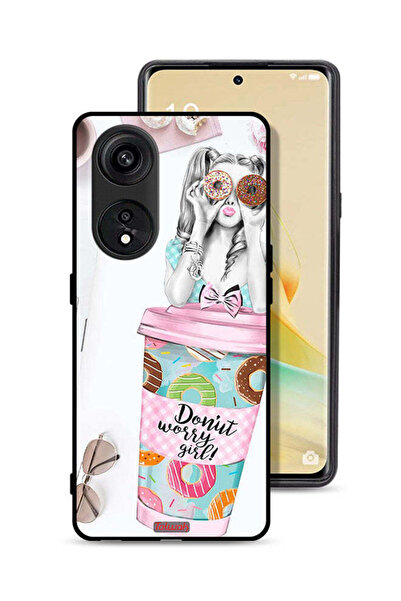 Tolwak غطاء حماية Oppo A1 Pro بتصميم فتاة القلق دونات