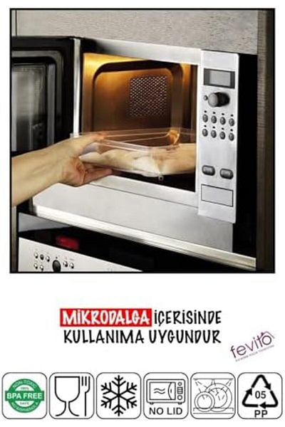 Mena Rise Diyar-Ifırsatshop Microwave and Freezer Storage Container Set of 4 White S-411 101