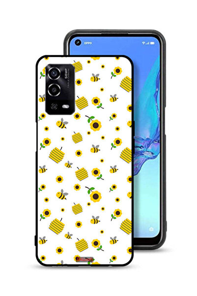 Tolwak غطاء حماية لهاتف Oppo A55 4G بنقشة عباد الشمس والنحل