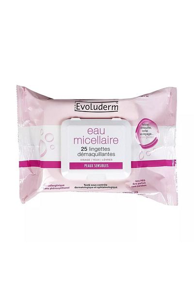 Generic Evoluderm Micellar Water Cleansing Wipes 25 pcs