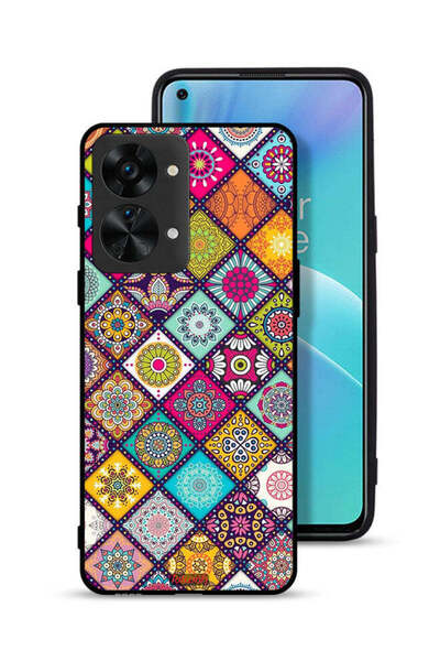 Tolwak غطاء حماية لهاتف OnePlus Nord 2T 5G بنمط مربعات ماندالا