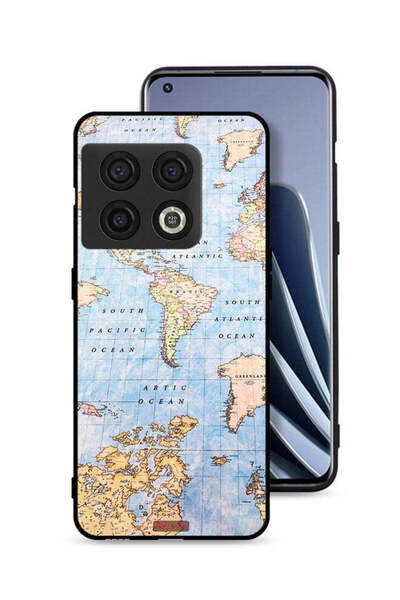 Tolwak غطاء حماية لهاتف OnePlus 10 Pro 5G بتصميم خريطة العالم
