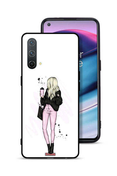 Tolwak غطاء حماية لهاتف OnePlus Nord CE 5G برسومات فتاة تحمل كوب قهوة