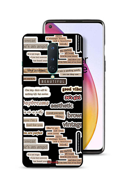Tolwak غطاء حماية لهاتف OnePlus 8 مع ملصقات اقتباسات جميلة