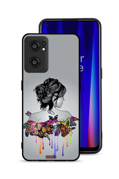 Tolwak غطاء حماية لهاتف OnePlus Nord CE 2 5G برسومات فراشات وفتاة فنية تجريدية