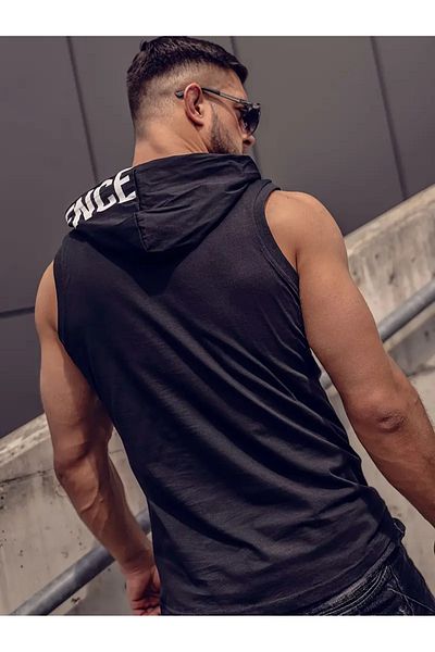 ACTIVE MODA Men's Gym Sports Singlet Printed the Happiness