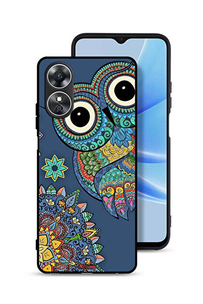 Tolwak غطاء حماية لهاتف Oppo A17 بتصميم بومة زهرية