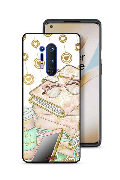 Tolwak غطاء حماية لهاتف OnePlus 8 Pro بنقشة نظارات على الكتب