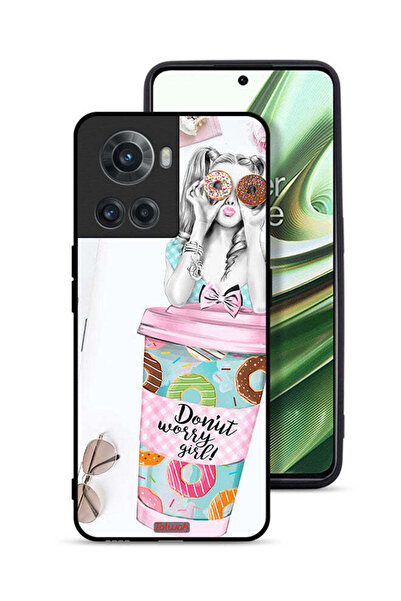 Tolwak غطاء حماية لهاتف OnePlus 10R 5G بتصميم فتاة دونات ووري