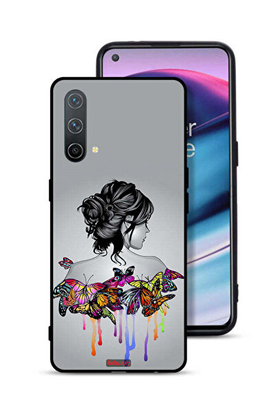 Tolwak غطاء حماية لهاتف OnePlus Nord CE 5G برسومات فراشات وفتاة فنية تجريدية
