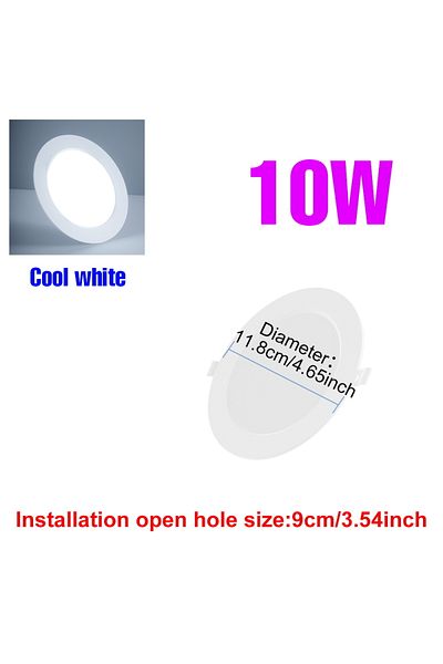 Choice AC220V 10W Cold White 25W LED Downlight Recessed Round Ceiling Lamp 220V Spotlight For Home Indoor L