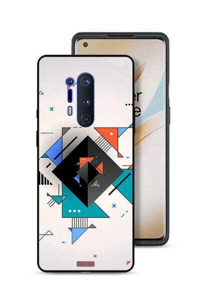 Tolwak غطاء حماية لهاتف OnePlus 8 Pro بأشكال مربعة ومثلثة ونمط تجريدي