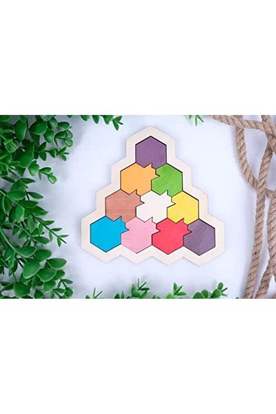 Mena Rise Şirinshop Natural Colored Polygon Puzzle 1108107
