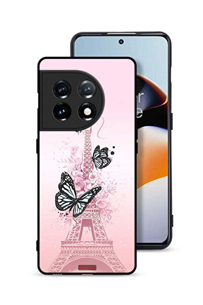 Tolwak غطاء حماية لهاتف OnePlus 11 5G بنقشة فراشات على برج إيفل