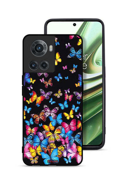Tolwak OnePlus 10R 5G Protective Case Cover Colorful Butterflies