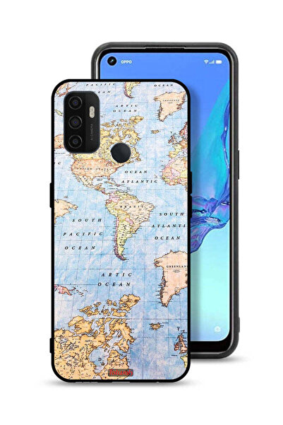 Tolwak غطاء حماية لهاتف Oppo A32 - خريطة العالم